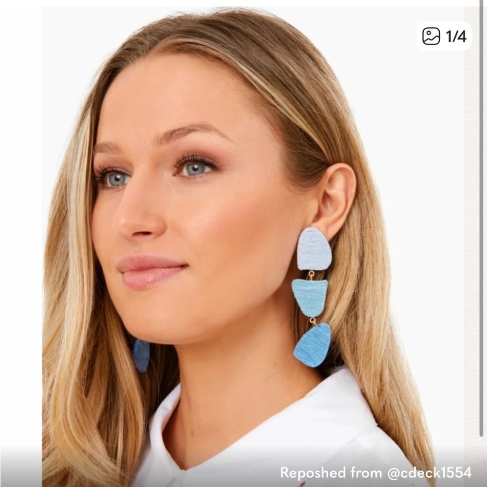 Tuckernuck Harbor Blue Callan Earrings - Picture 2 of 4
